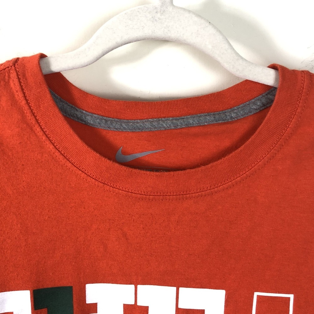 University of Miami Retro "The U" T-Shirt Men's XXL Orange - Picture 3 of 12